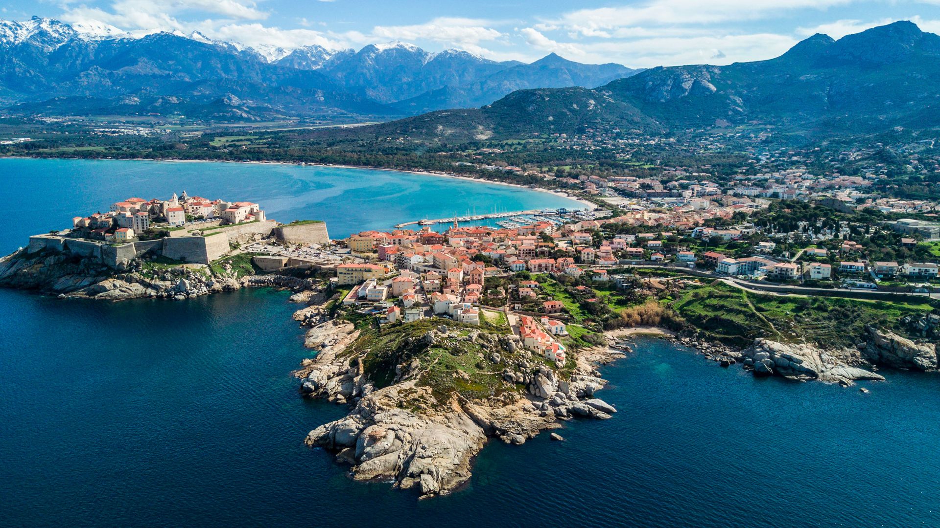 vue aerienne citadelle calvi